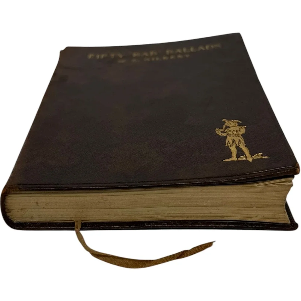W.S. Gilbert Fifty Bab Ballads Hardcover Book Gilt Leather Vintage Antiquarian